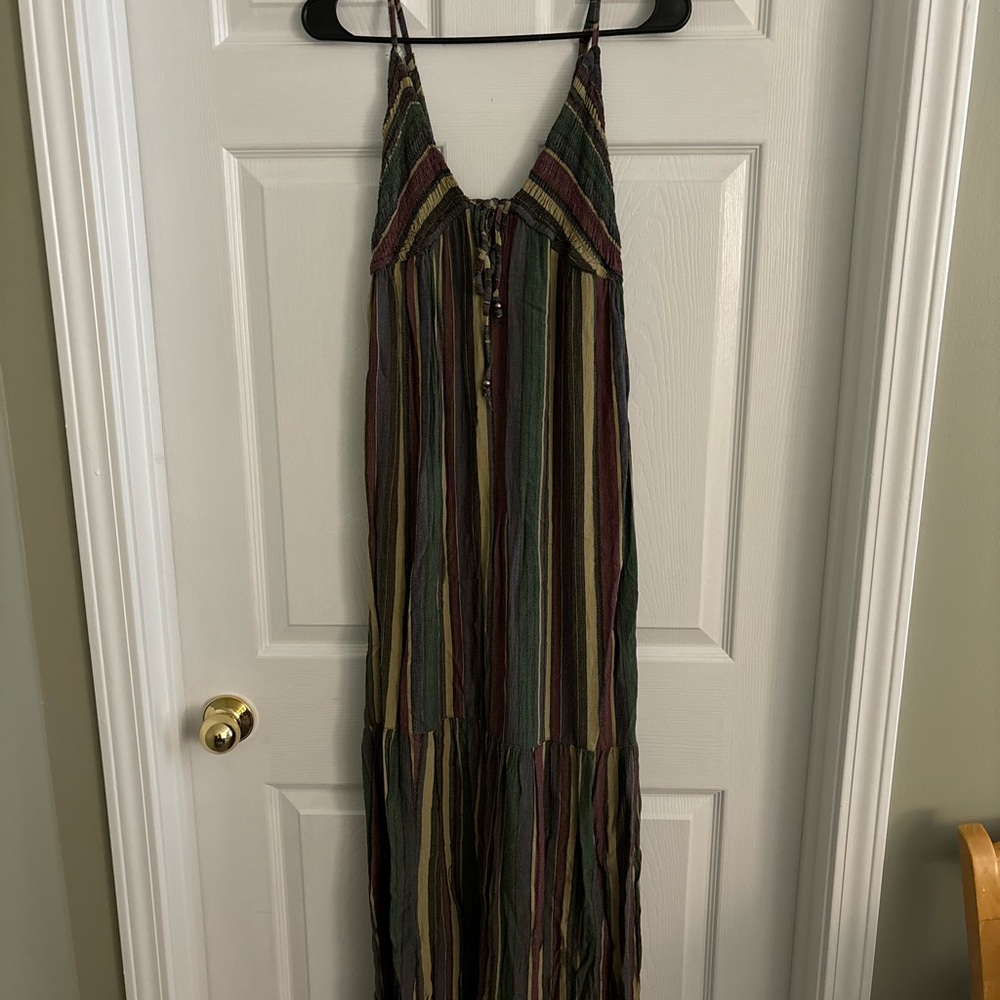 Striped Multicolor Maxi Dress